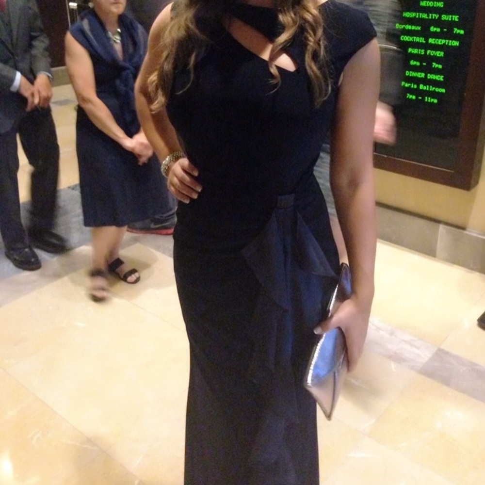 Navy blue gown